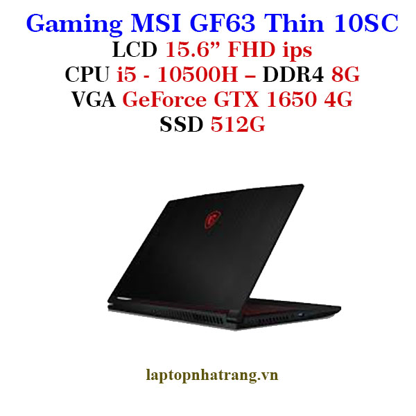 Gaming MSI GF63 Thin 10SC 12