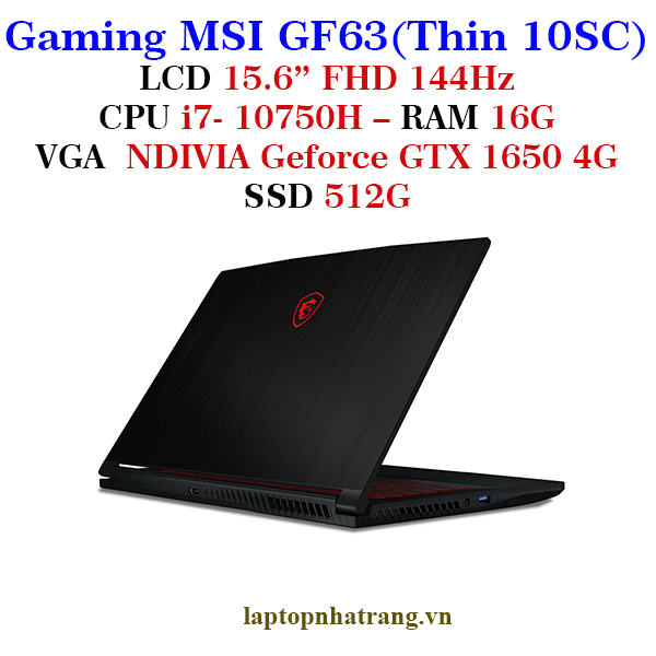 Gaming MSI GF63(Thin 10SC) cori i7 Gaming MSI GF63(Thin 10SC) cori i7